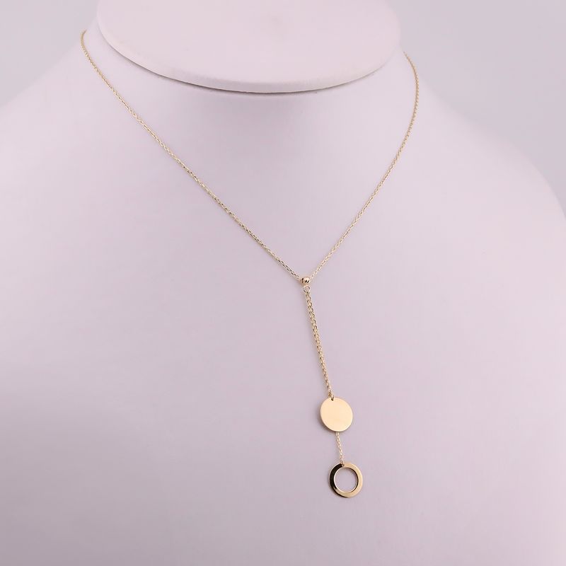 Gargantilla Corbatin Circ. 14k 1.8g