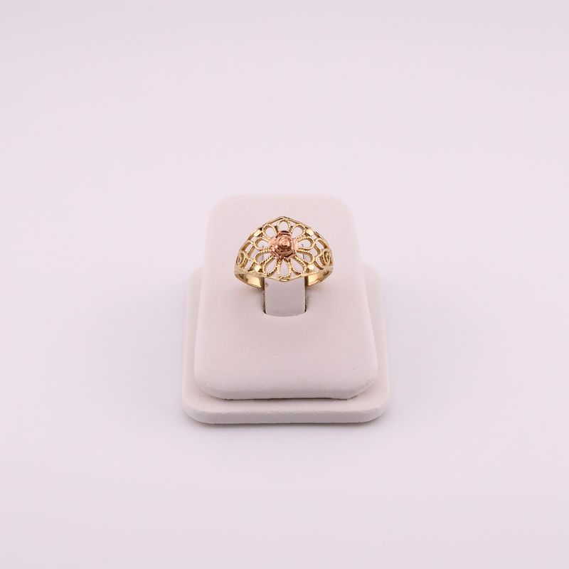 Anillo Flor  14k 2.5g #7