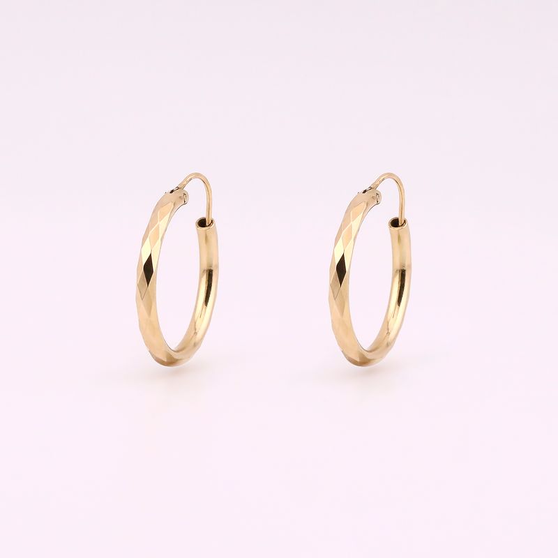 Arracadas Facetadas  14k 3.7g