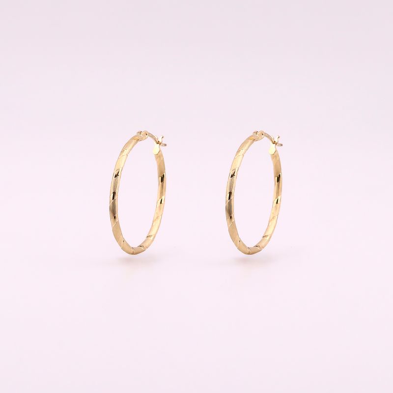Arracadas Ovalo Relim. 14k 2.4g