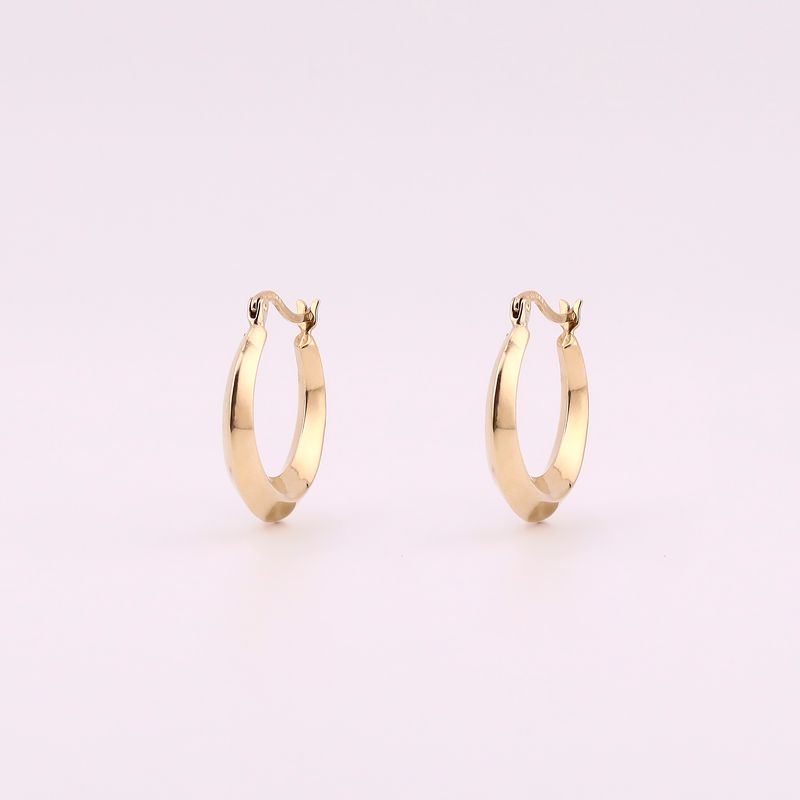 Arracadas Canasta Lisas 14k 2.9g