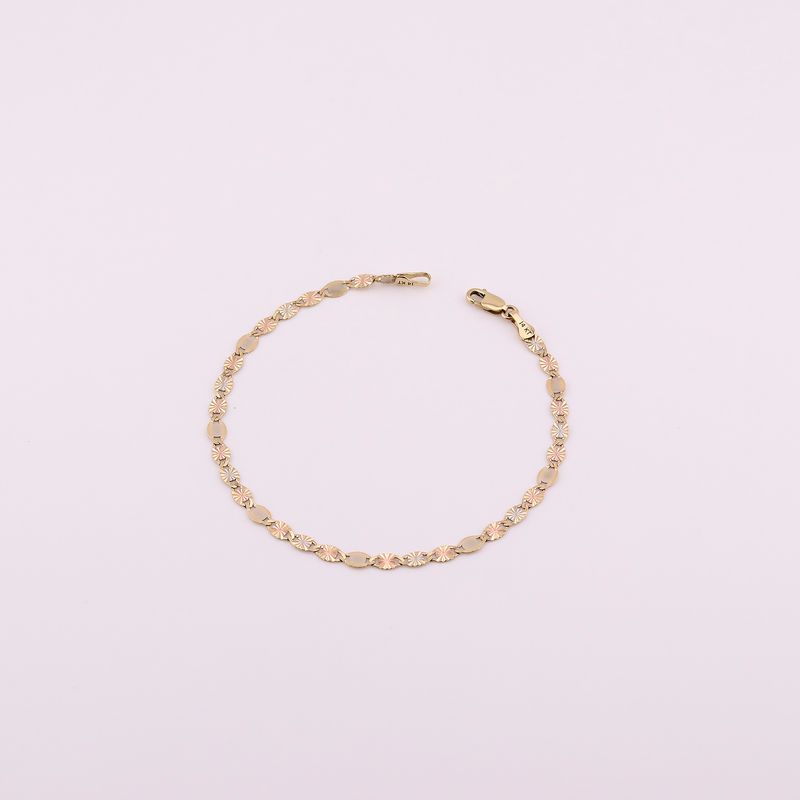 Pulso  Mixto Tnos  14k 2g 17cm