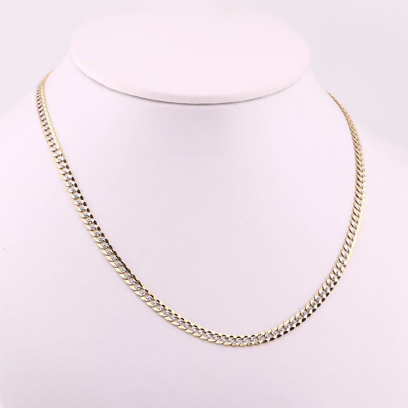 Cadena Eslabon Diamant. 14k 12g 60cm