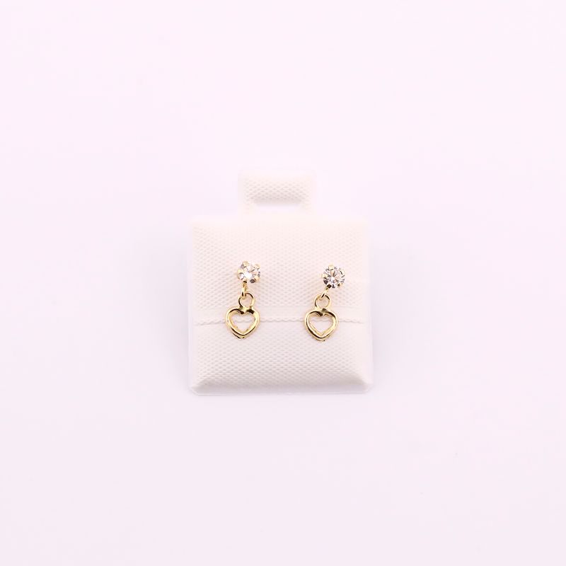 Broqueles Corazon Colg. 10k 0.3g