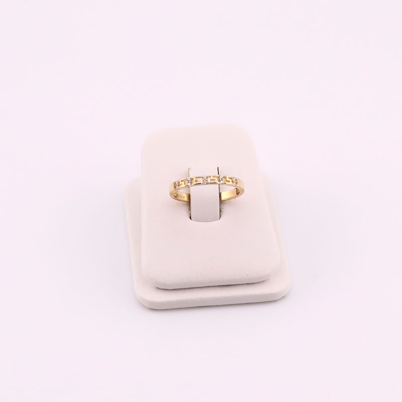 Anillo Greca Liso C/p 14k 1.5g #6.5
