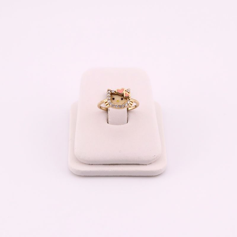 Anillo Kitty C/p 14k #4.5