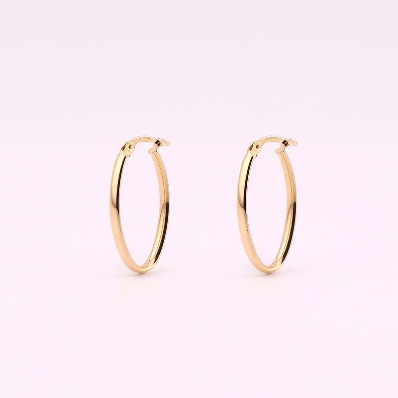 Arracadas Ovalo 14k 1.6g