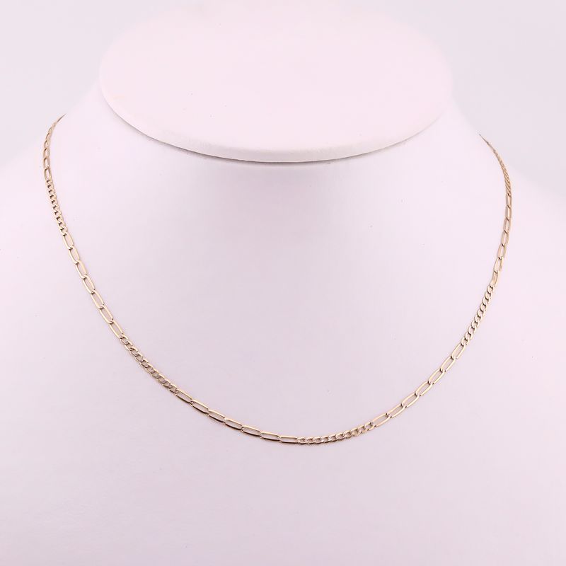 Cadena Eslabon Dimant. 14k 2.4g 50cm