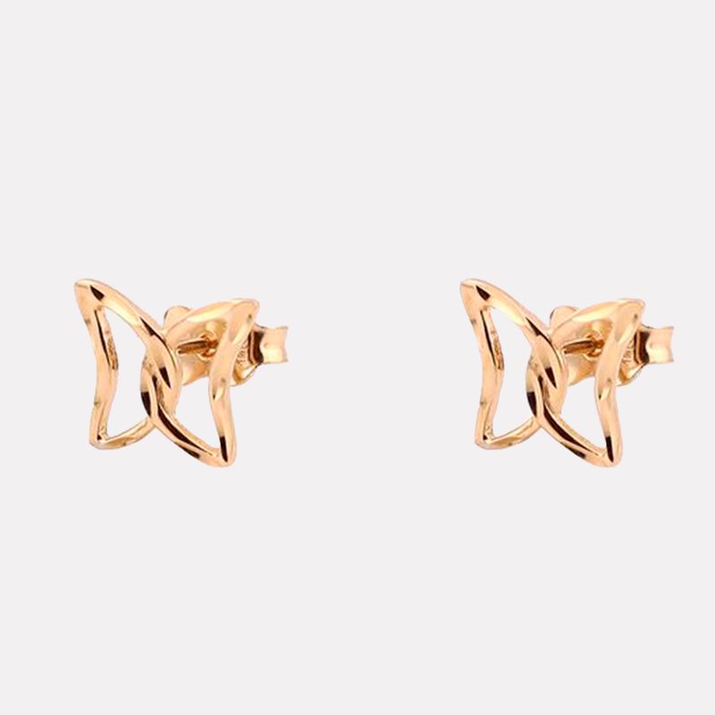 Aretes Silueta Mariposa 14K 1.1g