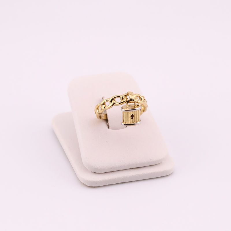 Anillo Candado 14k 3.8g #8