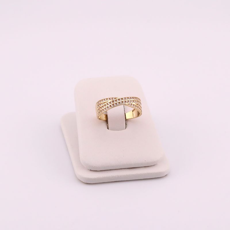 Anillo Cruzado Doble C/p 14k 2.3g #7
