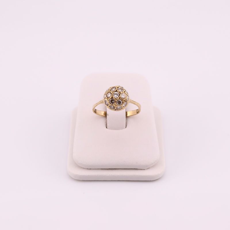 Anillo Bola De Fuego  14k 3g #9