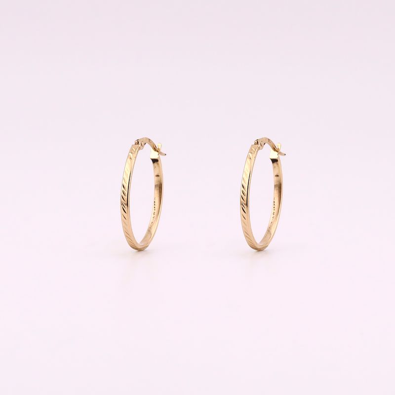 Arracadas Ovalo Relim. 10k 0.9g