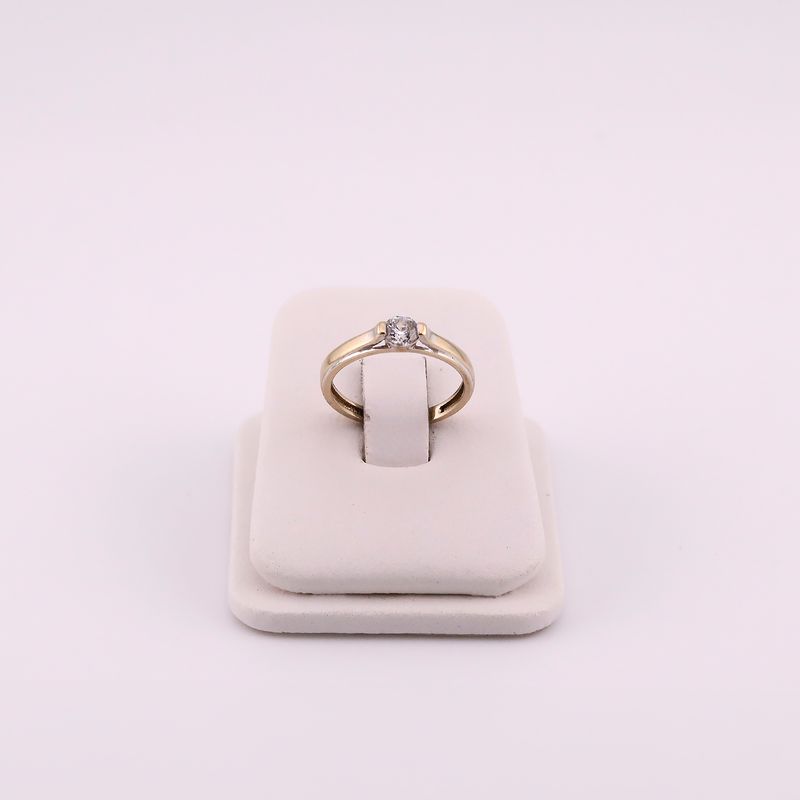 Anillo C/p Bca  14k 1.6g #6