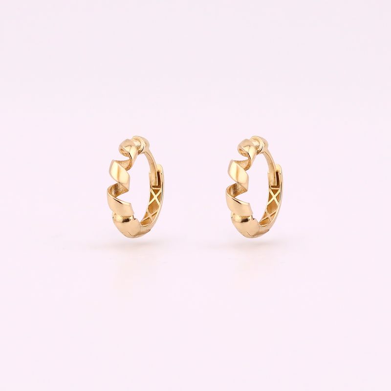 Aretes Huguie Torcido 14k 2g