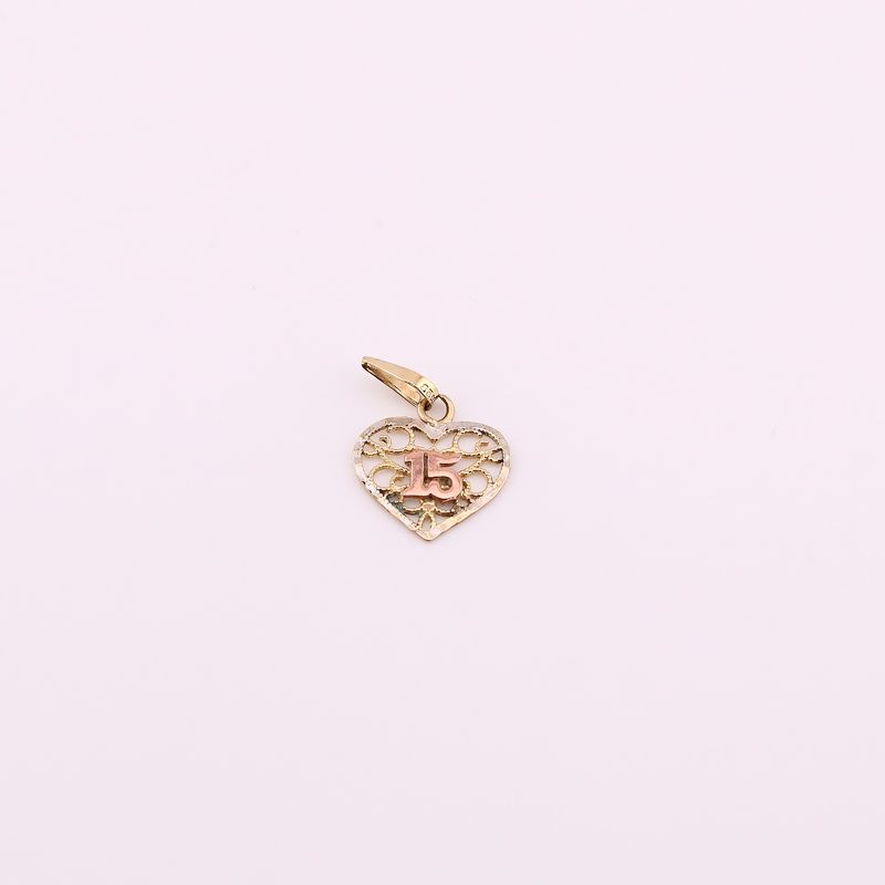 Dije Corazon 15 Años 14k 0.9g