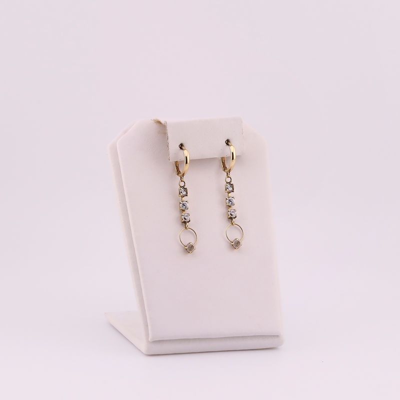 Aretes Huggies Colg C/p 10k 2g