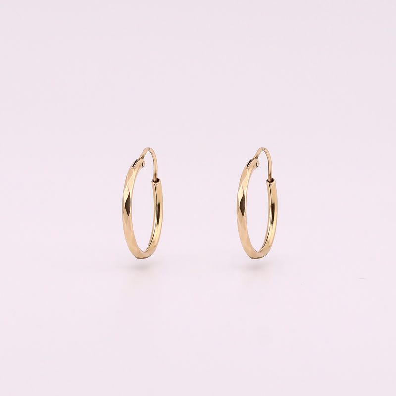 Arracadas Facetadas 14k 1.3g