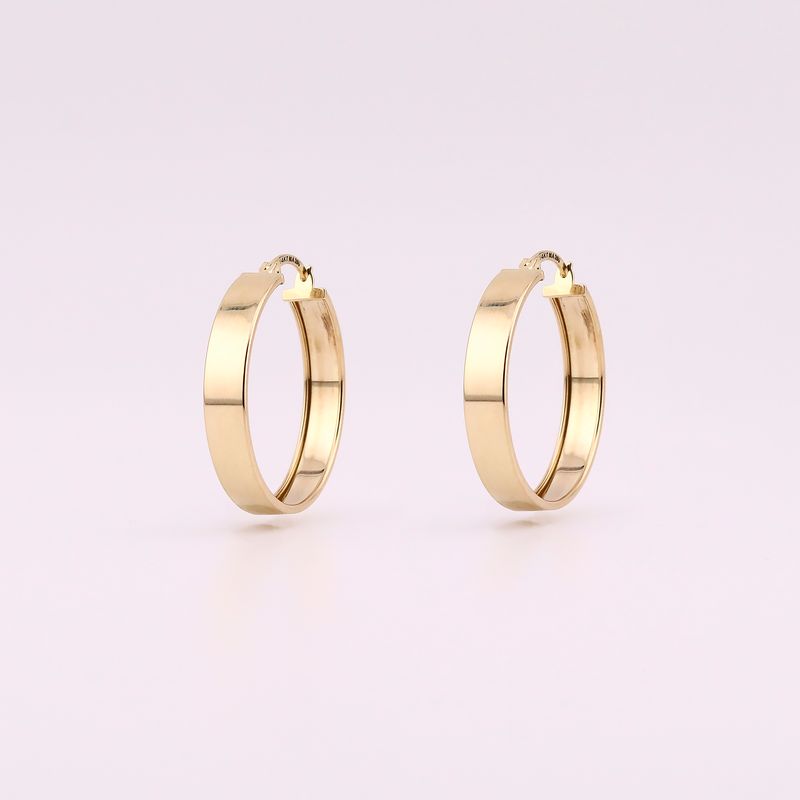 Arracadas Lisas 14k 2.8g