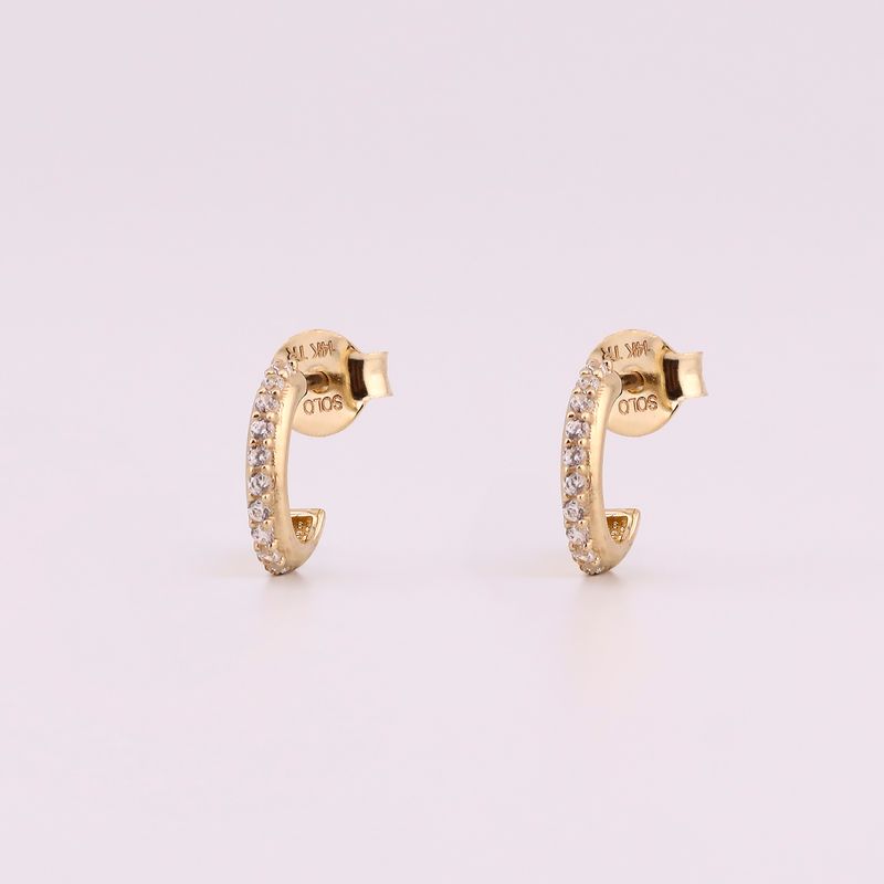 Aretes Piedra 14k 1.1g