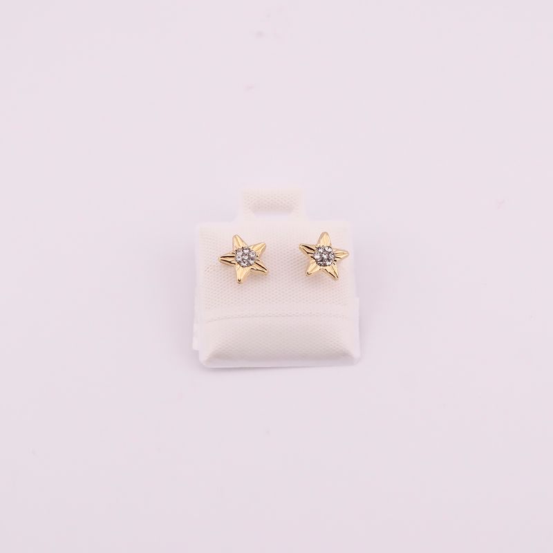 Broqueles C/p Dimant. 10k 0.2g