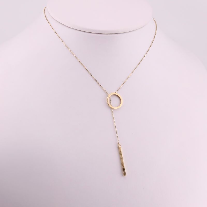 Gargantilla Barra/cir. Ajust. 14k 2.7g