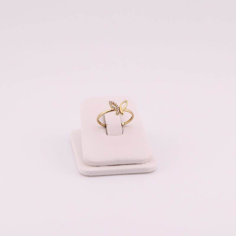 Anillo Mariposa 10k 0.9g #7