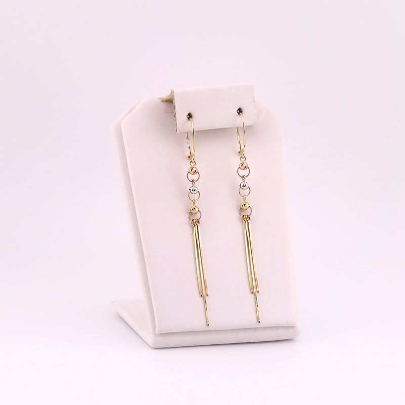 Aretes Borlas Largos 14k 2.1g
