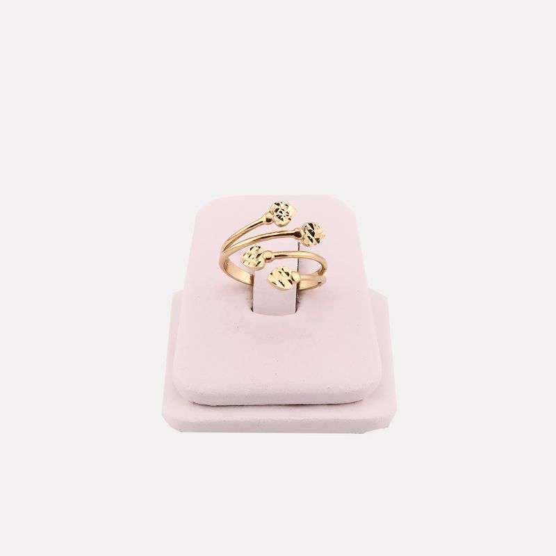 Anillo Ajustable Corazones 14k 2.2g
