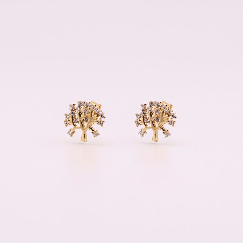 Aretes Arbol De La Vida 14k 1.7g