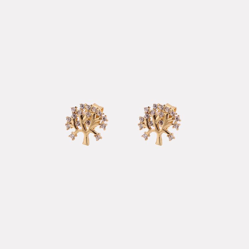 Aretes Arbol De La Vida 14k 1.7g
