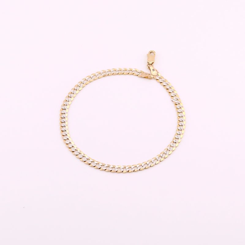 Pulso Eslabon Dimant. 14k 4.6g 21cm