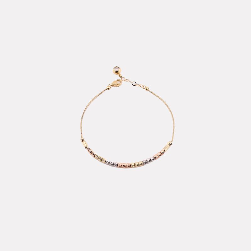 Pulsera Borlas/barra Relim C/p 14k 3.5g 19cm