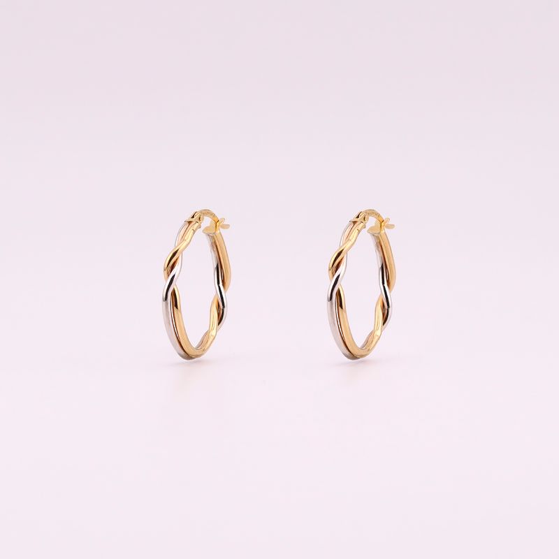 Arracadas Torcidas Ovalo 14k 2g