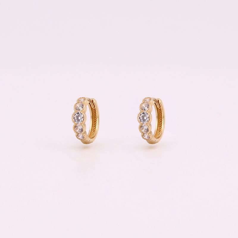 Aretes Huggies C/p Bca 14k 2.1g
