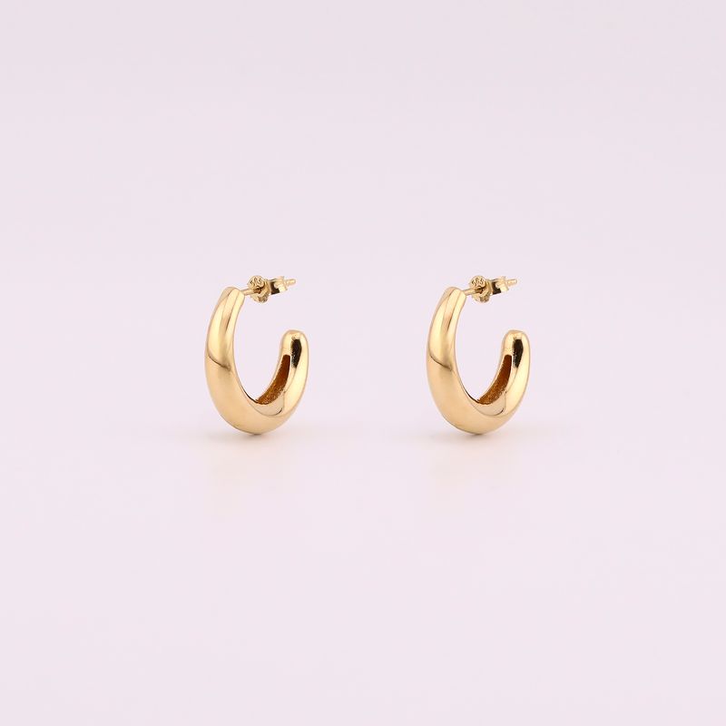 Aretes Media Luna 14k 3.6g