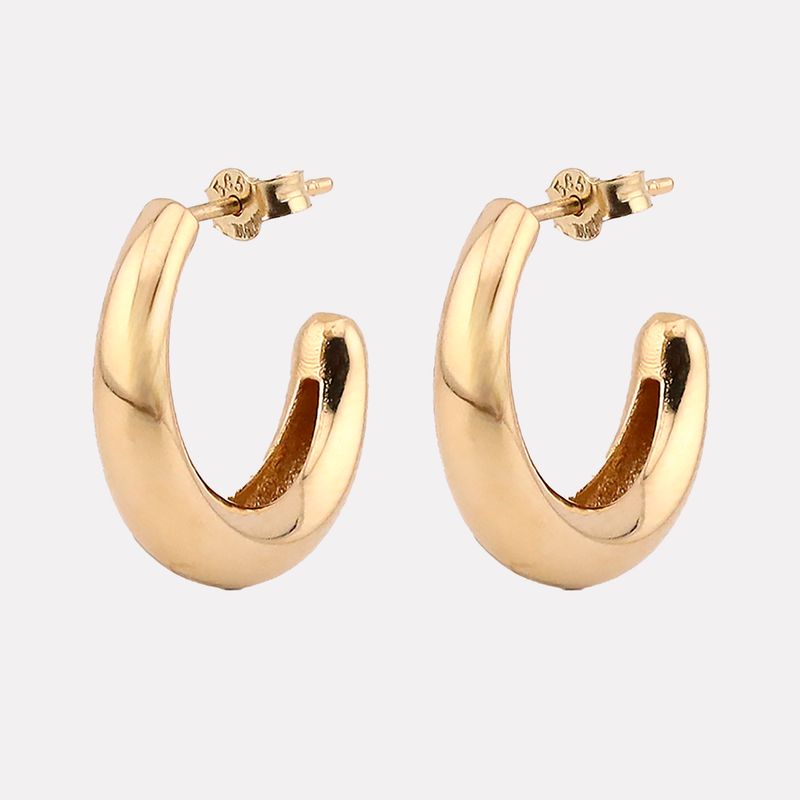Aretes Media Luna 14k 3.6g
