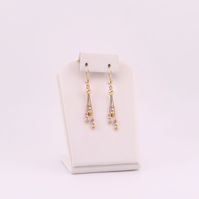 Aretes Borlas Colg. Relim 14k 2.4g