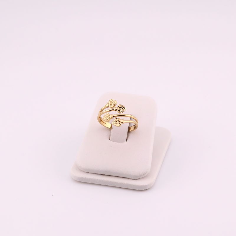 Anillo Ajustable Corazones 14k 2.2g