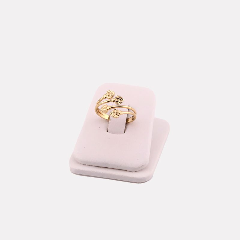 Anillo Ajustable Corazones 14k 2.2g