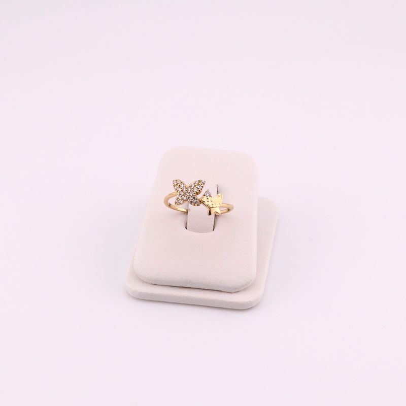 Anillo Mariposa Relim. C/p Bca 1.9g 14k #8.5