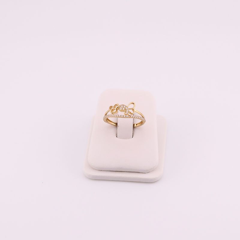 Anillo 2 Mariposas C/p 14k  1.7g #8