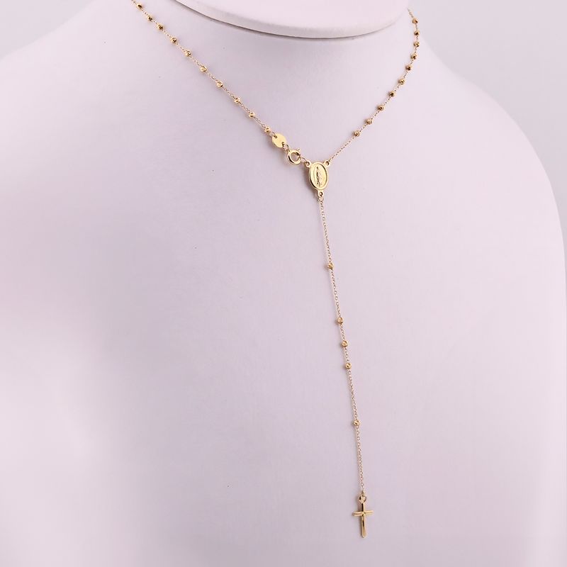 Rosario Amarillo Diamantado 14k 3.2g