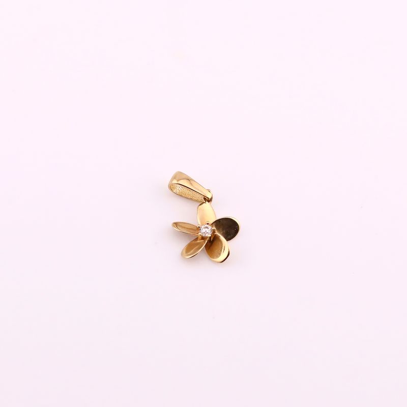 Dije Flor C/p Bca 14k 0.7g