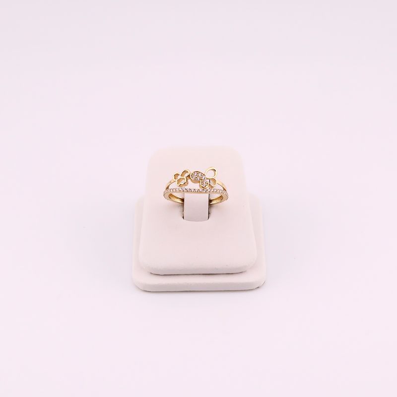 Anillo 2 Mariposas C/p 14k  1.7g #6