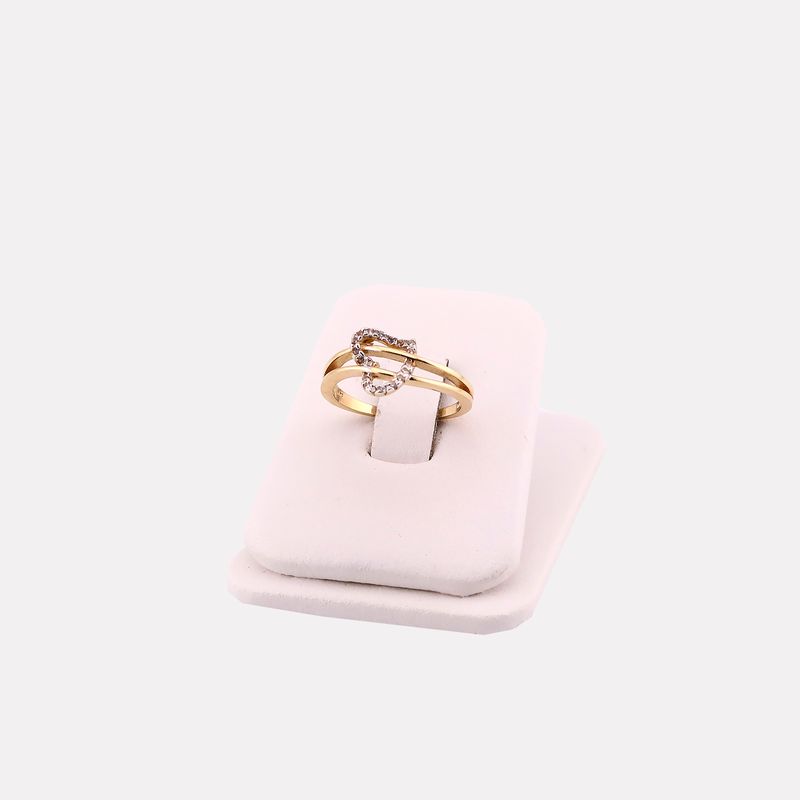 Anillo Corazon Enlazado C/p  14k 2.3g #6