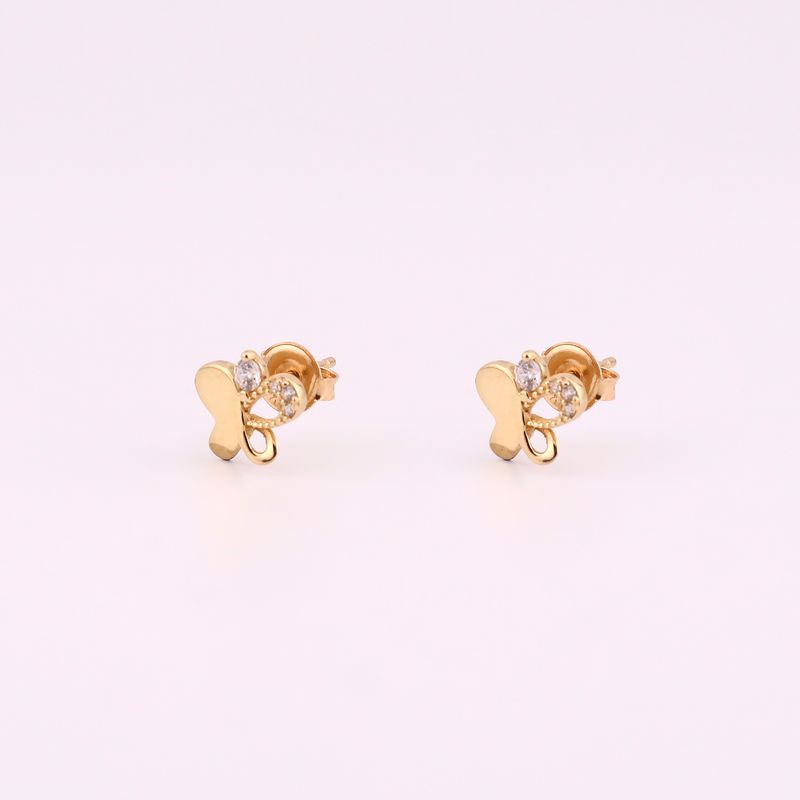 Aretes Mariposa C/p 14k 1.4g