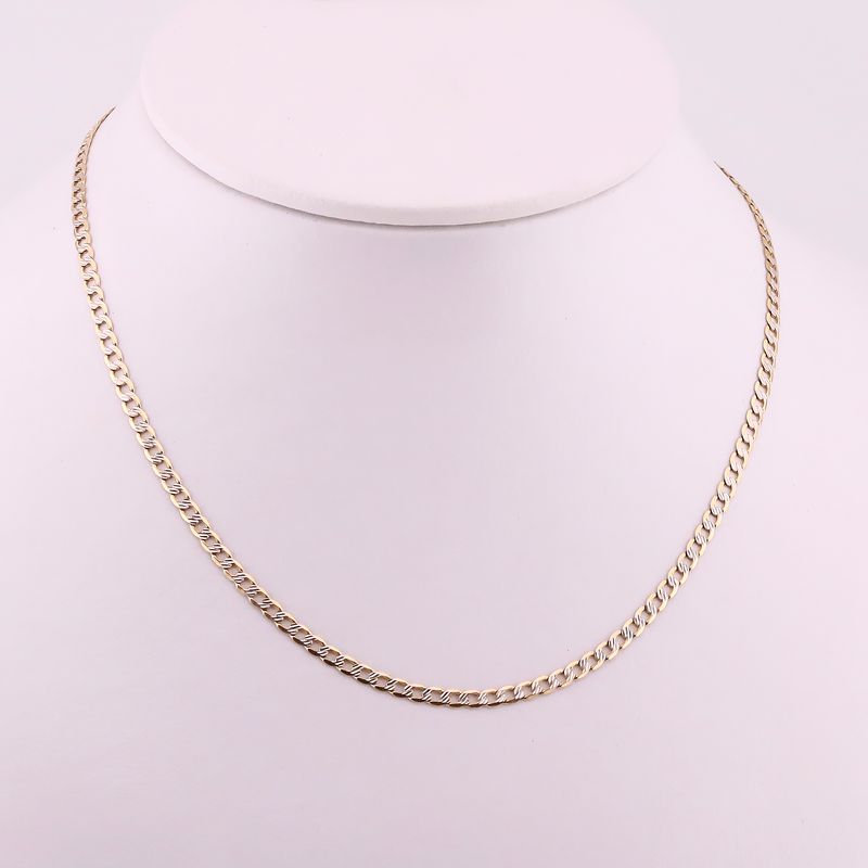 Cadena Eslabon Diamant. 14k 7.4g 60cm