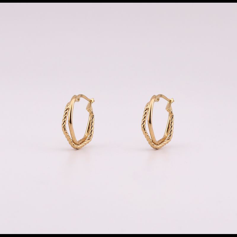 Arracadas Pentagono 14k 1.9g