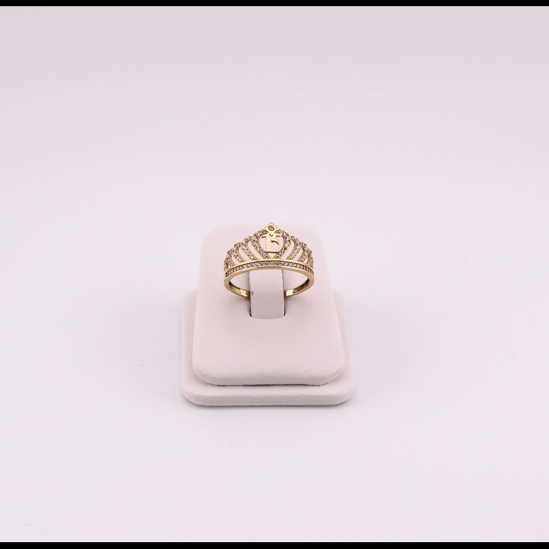 Anillo 15 Años Corona C/p 14k 2.3g #9